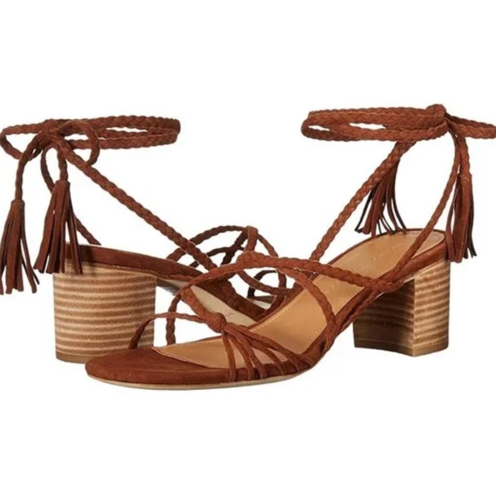 Sigerson Morrison Haize Braided Wrap Sandals - size 36.5
